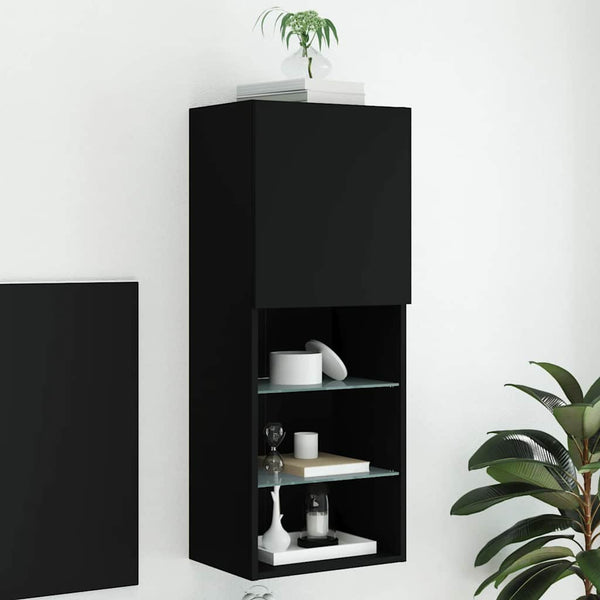 TV-Schrank mit LED Schwarz 102cm