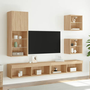 TV-Schrank Sonoma-Eiche mit LED