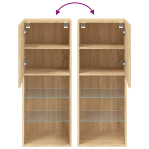 TV-Schrank Sonoma-Eiche mit LED