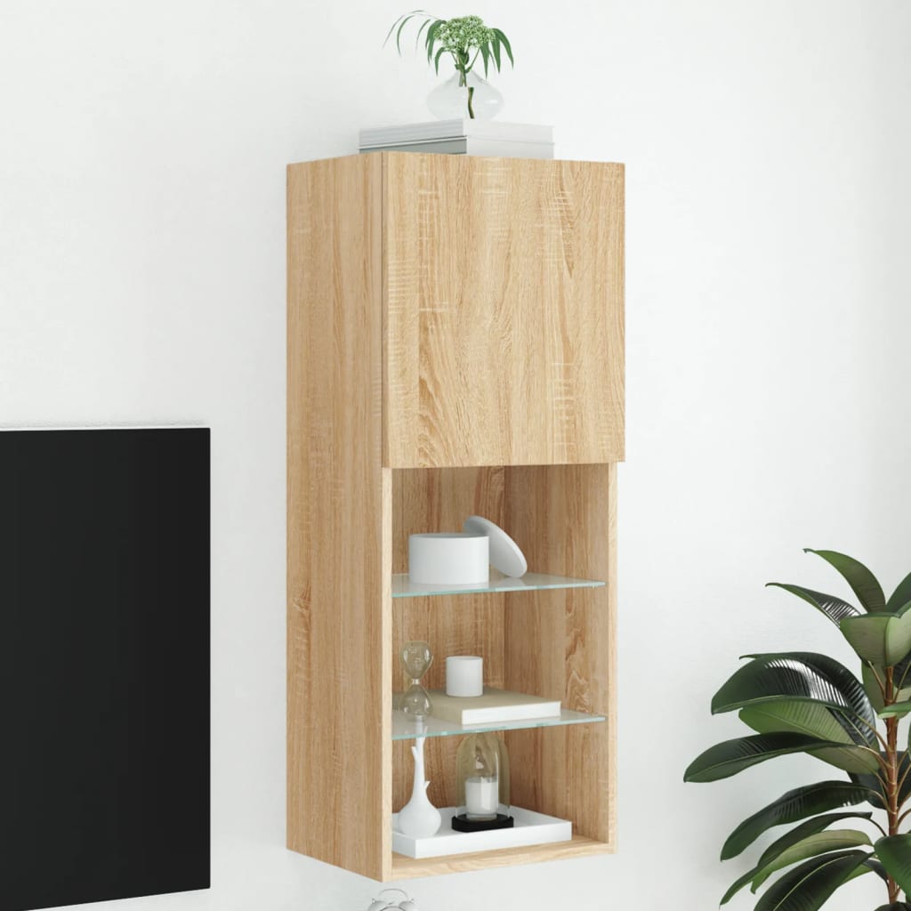 TV-Schrank Sonoma-Eiche mit LED