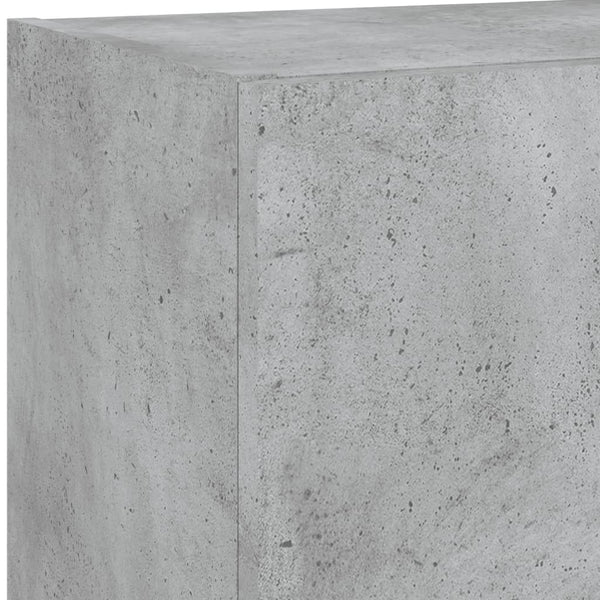 TV-Schrank mit LED Betongrau 102 cm