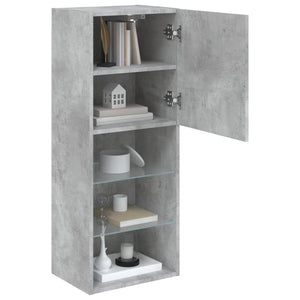 TV-Schrank mit LED Betongrau 102 cm