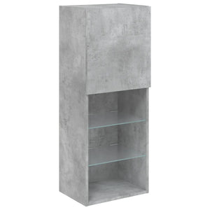 TV-Schrank mit LED Betongrau 102 cm