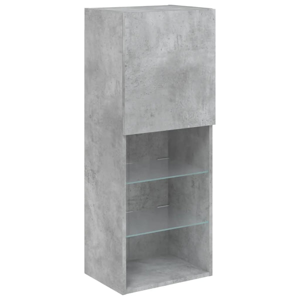 TV-Schrank mit LED Betongrau 102 cm