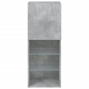 TV-Schrank mit LED Betongrau 102 cm