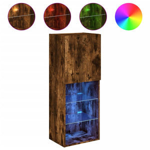 TV-Schrank Räuchereiche mit LED 40,5x102 cm