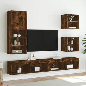 TV-Schrank Räuchereiche mit LED 40,5x102 cm