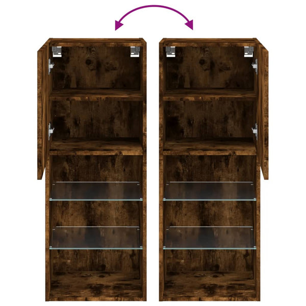 TV-Schrank Räuchereiche mit LED 40,5x102 cm