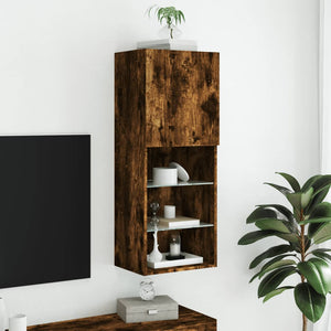 TV-Schrank Räuchereiche mit LED 40,5x102 cm