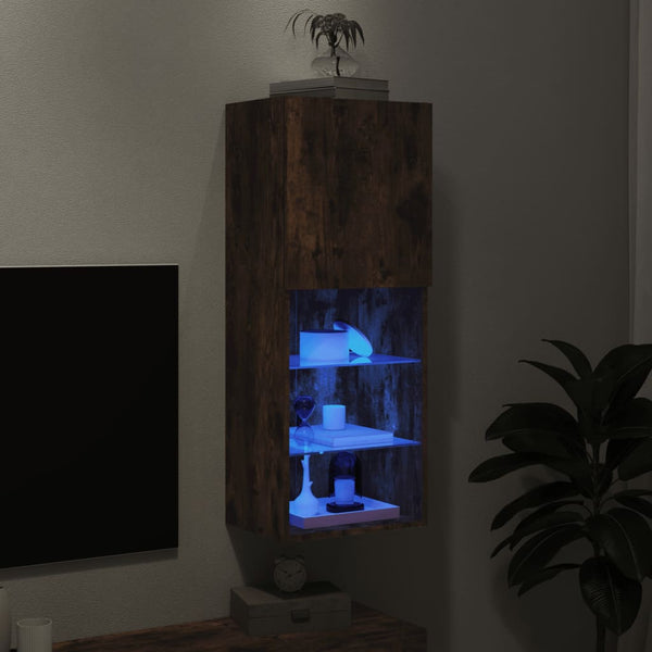 TV-Schrank Räuchereiche mit LED 40,5x102 cm