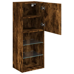 TV-Schrank Räuchereiche mit LED 40,5x102 cm