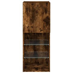 TV-Schrank Räuchereiche mit LED 40,5x102 cm