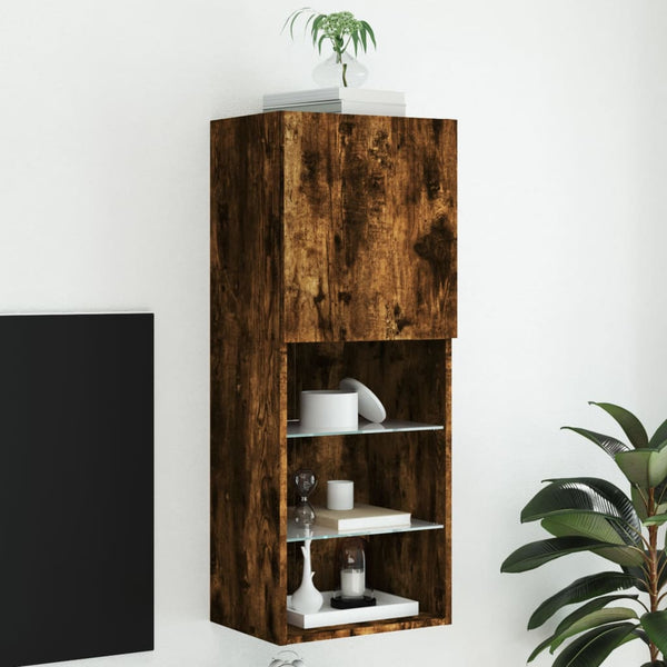 TV-Schrank Räuchereiche mit LED 40,5x102 cm