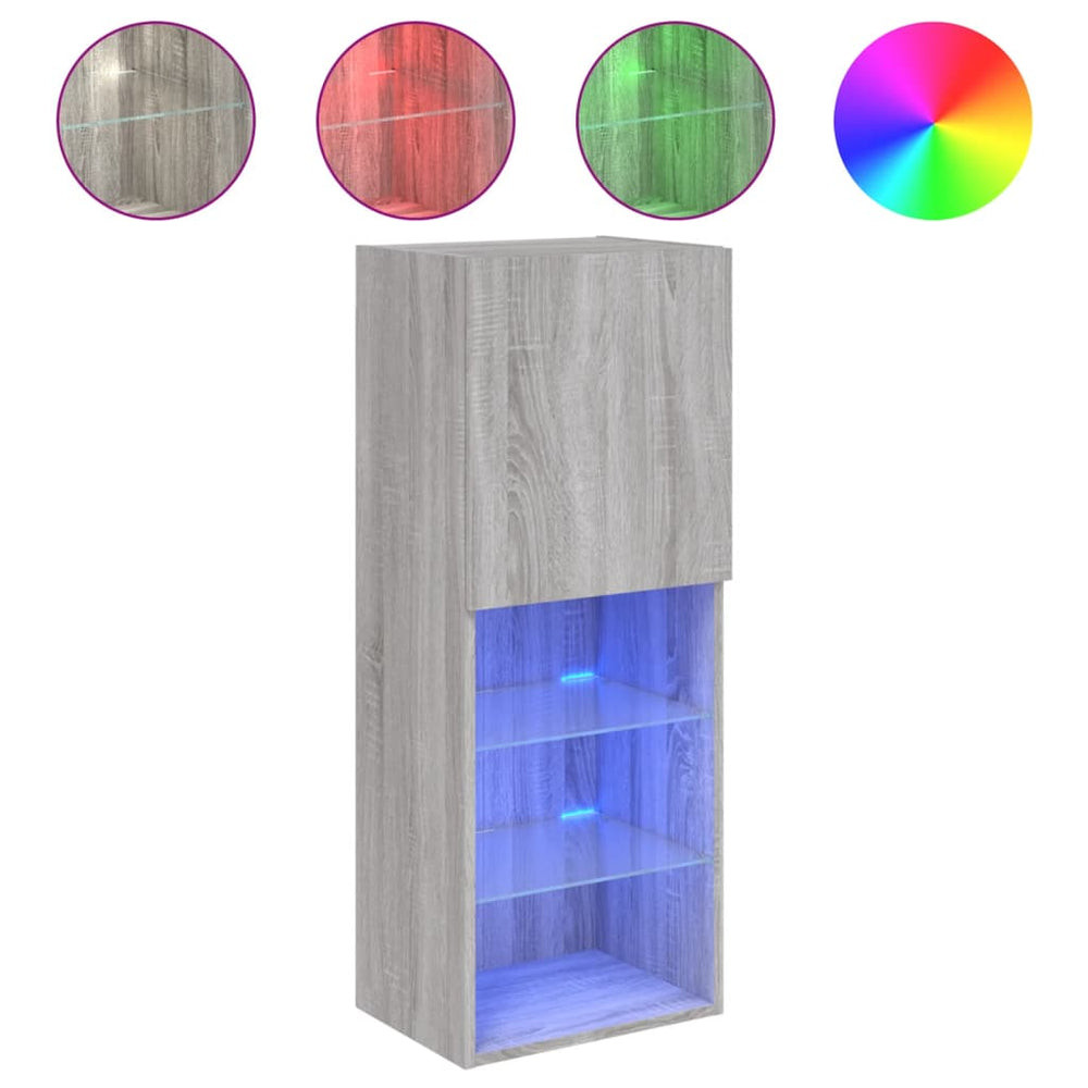 TV-Schrank Grau Sonoma mit LED