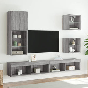 TV-Schrank Grau Sonoma mit LED