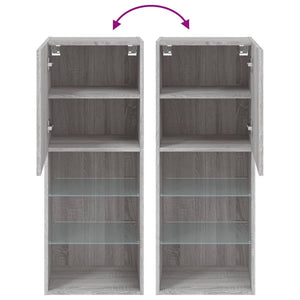TV-Schrank Grau Sonoma mit LED