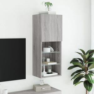 TV-Schrank Grau Sonoma mit LED