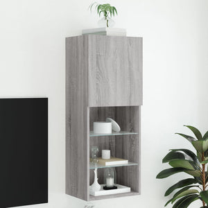 TV-Schrank Grau Sonoma mit LED