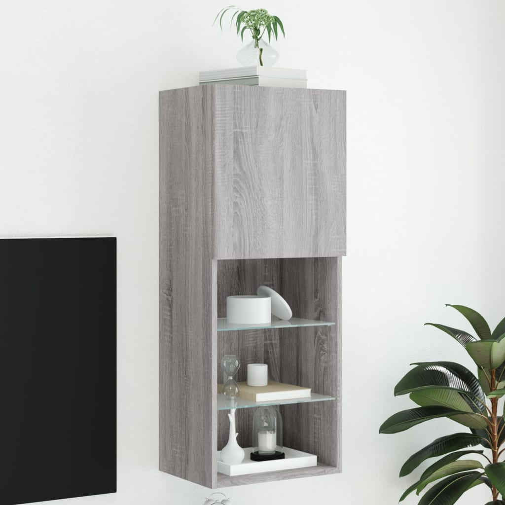 TV-Schrank Grau Sonoma mit LED