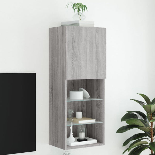 TV-Schrank Grau Sonoma mit LED