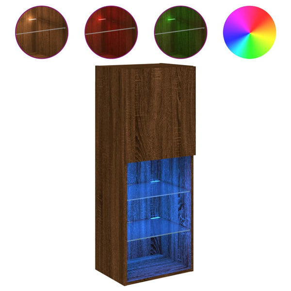 TV-Schrank mit LED Braun Eichen-Optik 102cm