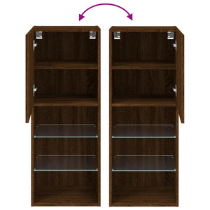 TV-Schrank mit LED Braun Eichen-Optik 102cm