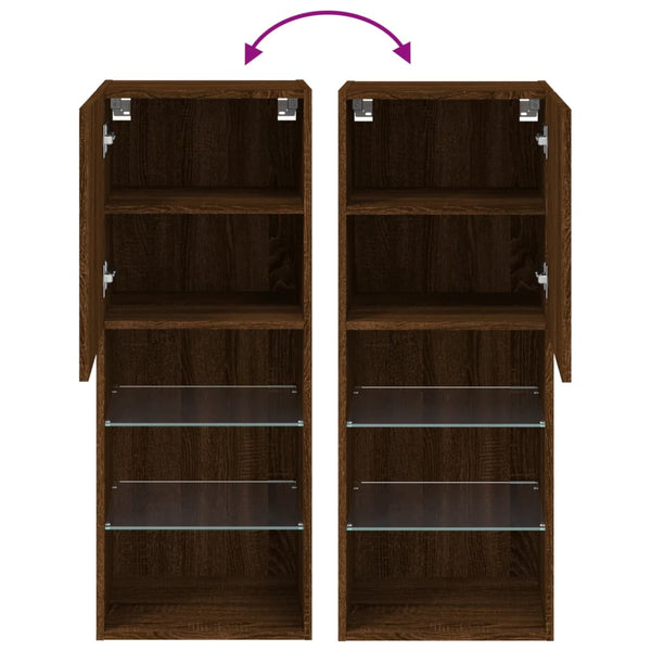 TV-Schrank mit LED Braun Eichen-Optik 102cm