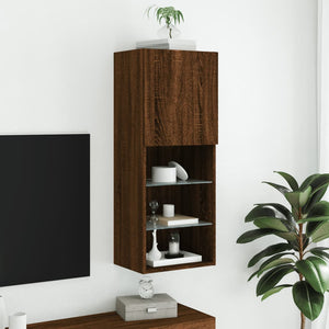TV-Schrank mit LED Braun Eichen-Optik 102cm