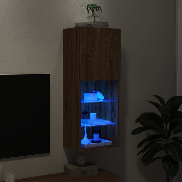 TV-Schrank mit LED Braun Eichen-Optik 102cm