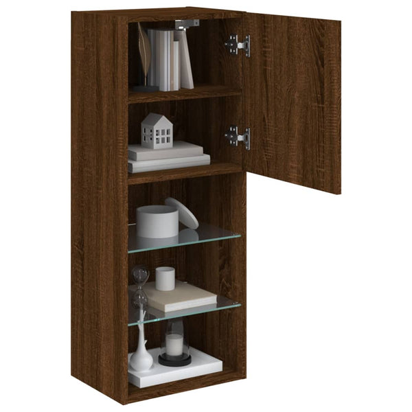 TV-Schrank mit LED Braun Eichen-Optik 102cm