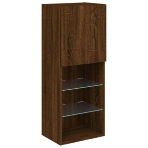 TV-Schrank mit LED Braun Eichen-Optik 102cm