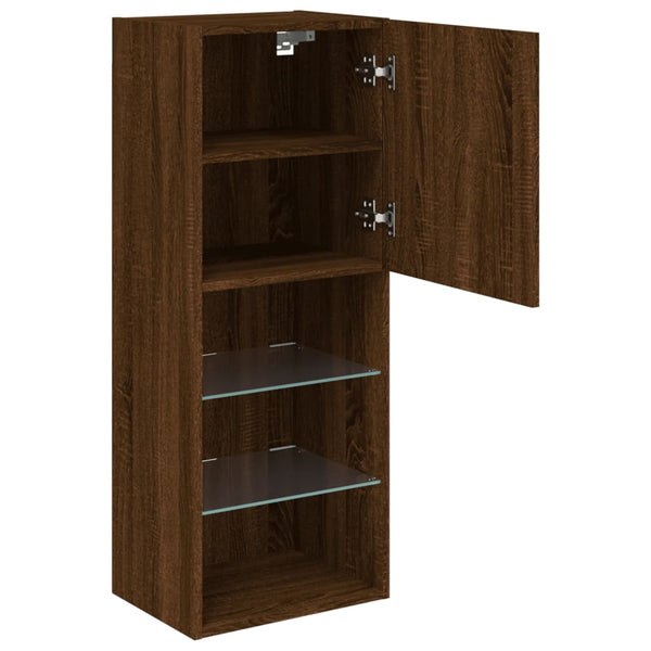 TV-Schrank mit LED Braun Eichen-Optik 102cm