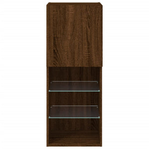TV-Schrank mit LED Braun Eichen-Optik 102cm