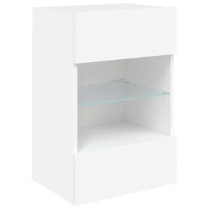 Weiße TV-Wandkonsole mit LED
