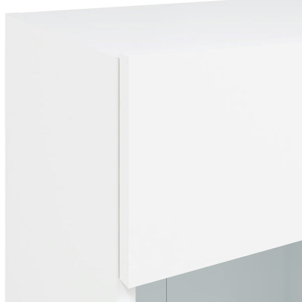 Weiße TV-Wandkonsole mit LED