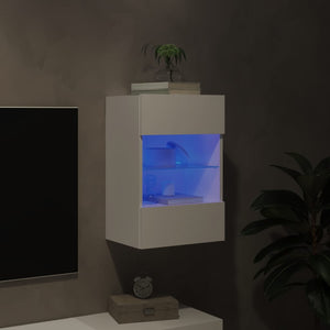 Weiße TV-Wandkonsole mit LED