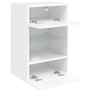 Weiße TV-Wandkonsole mit LED