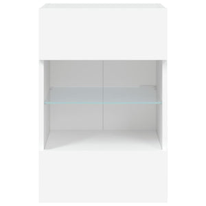 Weiße TV-Wandkonsole mit LED