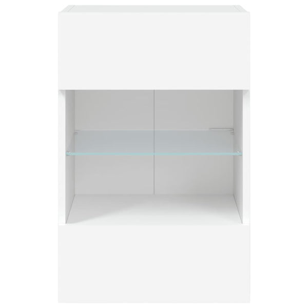 Weiße TV-Wandkonsole mit LED