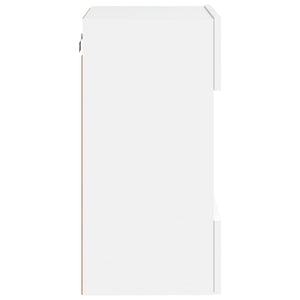 Weiße TV-Wandkonsole mit LED