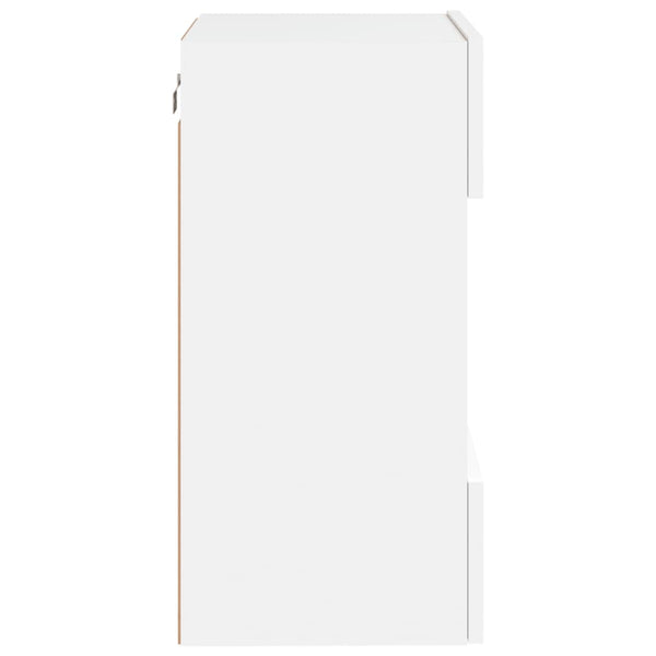 Weiße TV-Wandkonsole mit LED