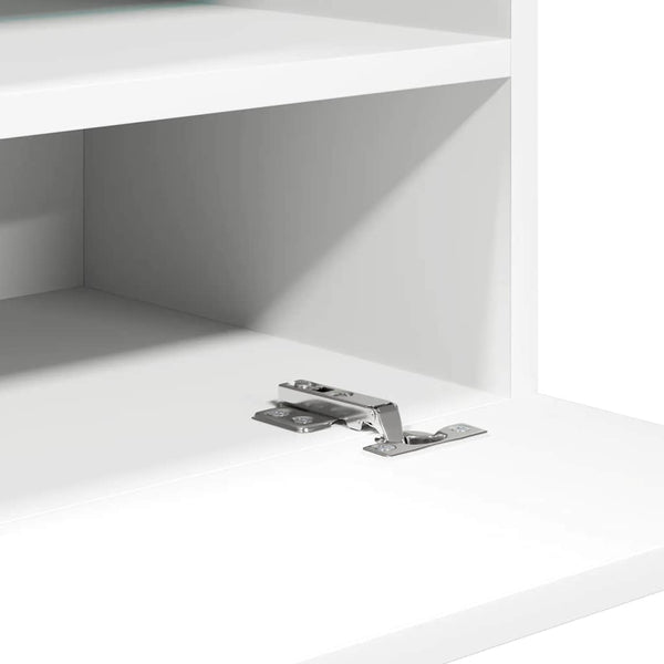 LED Wandschränke für TV, 2er-Set, Weiß, 40 cm