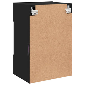 Schwarzer TV-Wandschrank mit LED