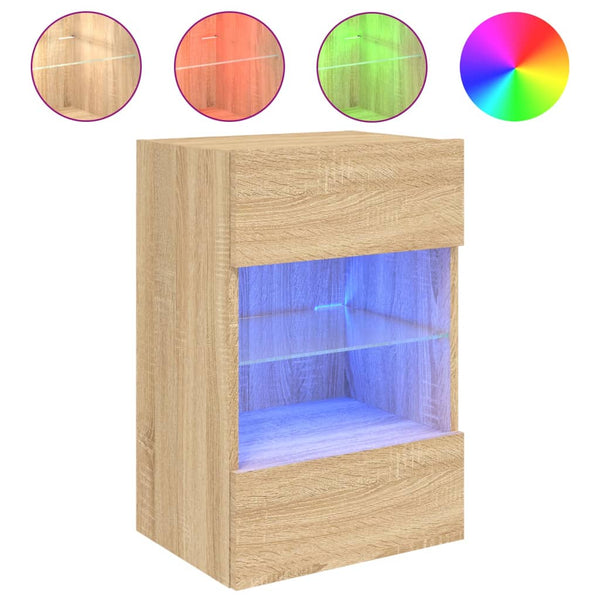 TV-Wandschrank Sonoma Eiche mit LED