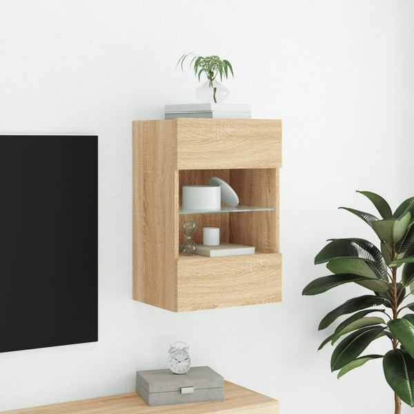 TV-Wandschrank Sonoma Eiche mit LED