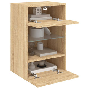TV-Wandschrank Sonoma Eiche mit LED