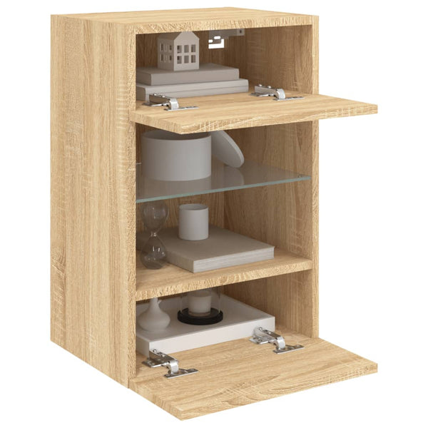 TV-Wandschrank Sonoma Eiche mit LED