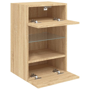 TV-Wandschrank Sonoma Eiche mit LED