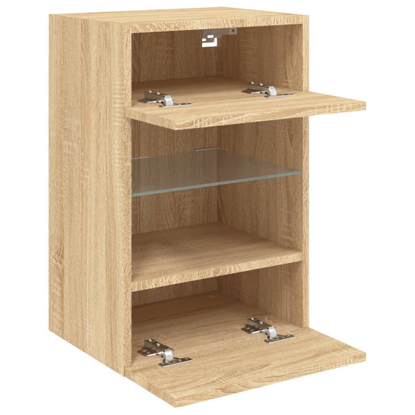 TV-Wandschrank Sonoma Eiche mit LED