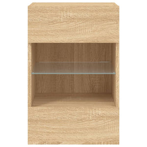 TV-Wandschrank Sonoma Eiche mit LED